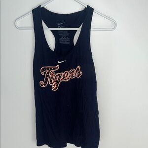 Nike Black and Orange Tank Top Racerback